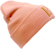 Load image into Gallery viewer, Alto Clef Beanie - Dusky Pink with Gold Embroidery - Music Beanie