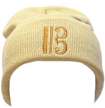 Load image into Gallery viewer, Alto Clef Beanie - Sand with Bronze Embroidery - Music Beanie