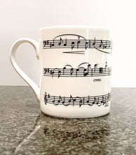 Load image into Gallery viewer, Bone China Mug with Elgar's Cello Concerto Design