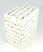 Load image into Gallery viewer, Tall Wooden A4 Music Box - Music Notes Pattern