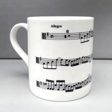 Load image into Gallery viewer, Bone China Mug with Telemann's Viola Concerto Design