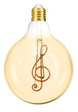 Load image into Gallery viewer, Treble Clef 4W Dimmable Globe LED Bulb