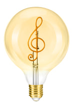 Load image into Gallery viewer, Treble Clef 4W Dimmable Globe LED Bulb