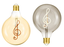 Load image into Gallery viewer, Treble Clef 4W Dimmable Globe LED Bulb