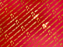Load image into Gallery viewer, 'Will you be my desk partner?♬' Gift Wrap