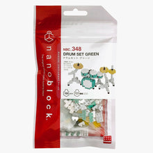 Load image into Gallery viewer, Nanoblock Green Drum Set - Musical Instruments Series