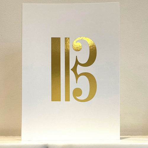 Alto Clef Gold Foiled Greetings Card