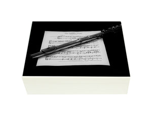 Flat Wooden A4 Flute Music File Box