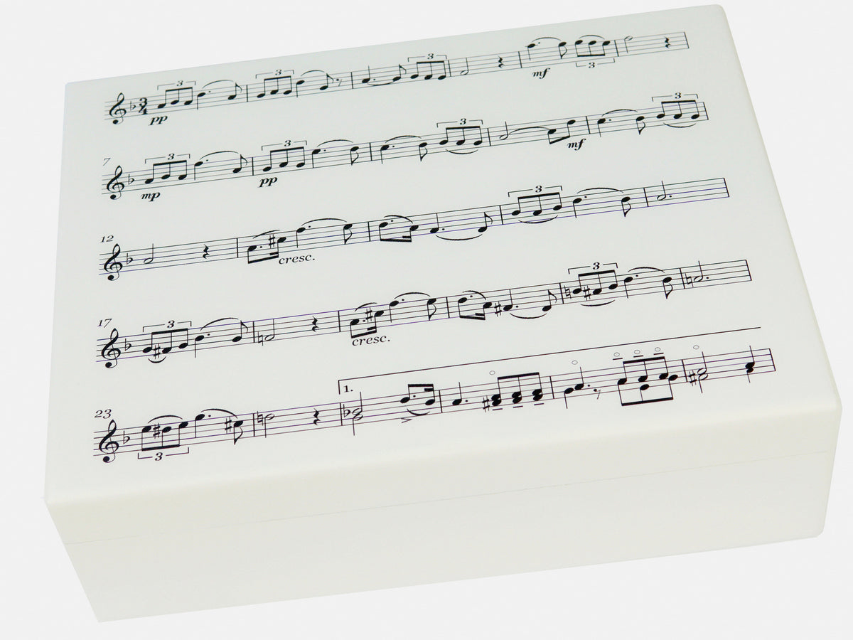Flat Wooden A4 Music Box - Manuscript Pattern – The Chord