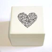 Load image into Gallery viewer, Luxury Music Heart Design Wooden Box in Small or Medium