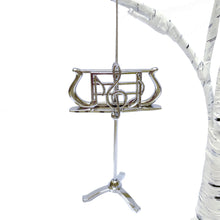Load image into Gallery viewer, Music Stand Christmas Ornament - Silver or Gold