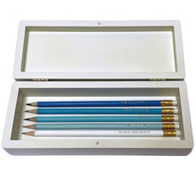Load image into Gallery viewer, Wooden Pencil Box - Manuscript Pattern