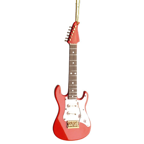 Red Electric Guitar Christmas Ornament
