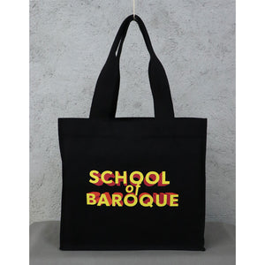 'School of Baroque' ® Organic Tote Bag in Red or Black
