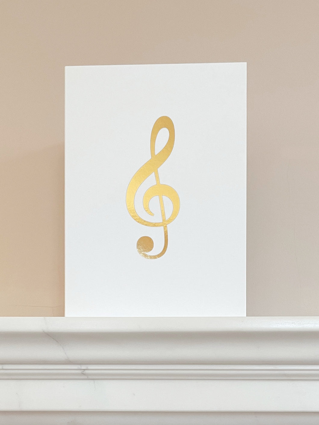 Treble Clef Gold Foiled Greetings Card