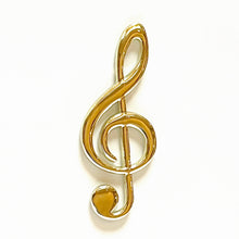 Load image into Gallery viewer, Treble Clef Magnet in Gold or Silver